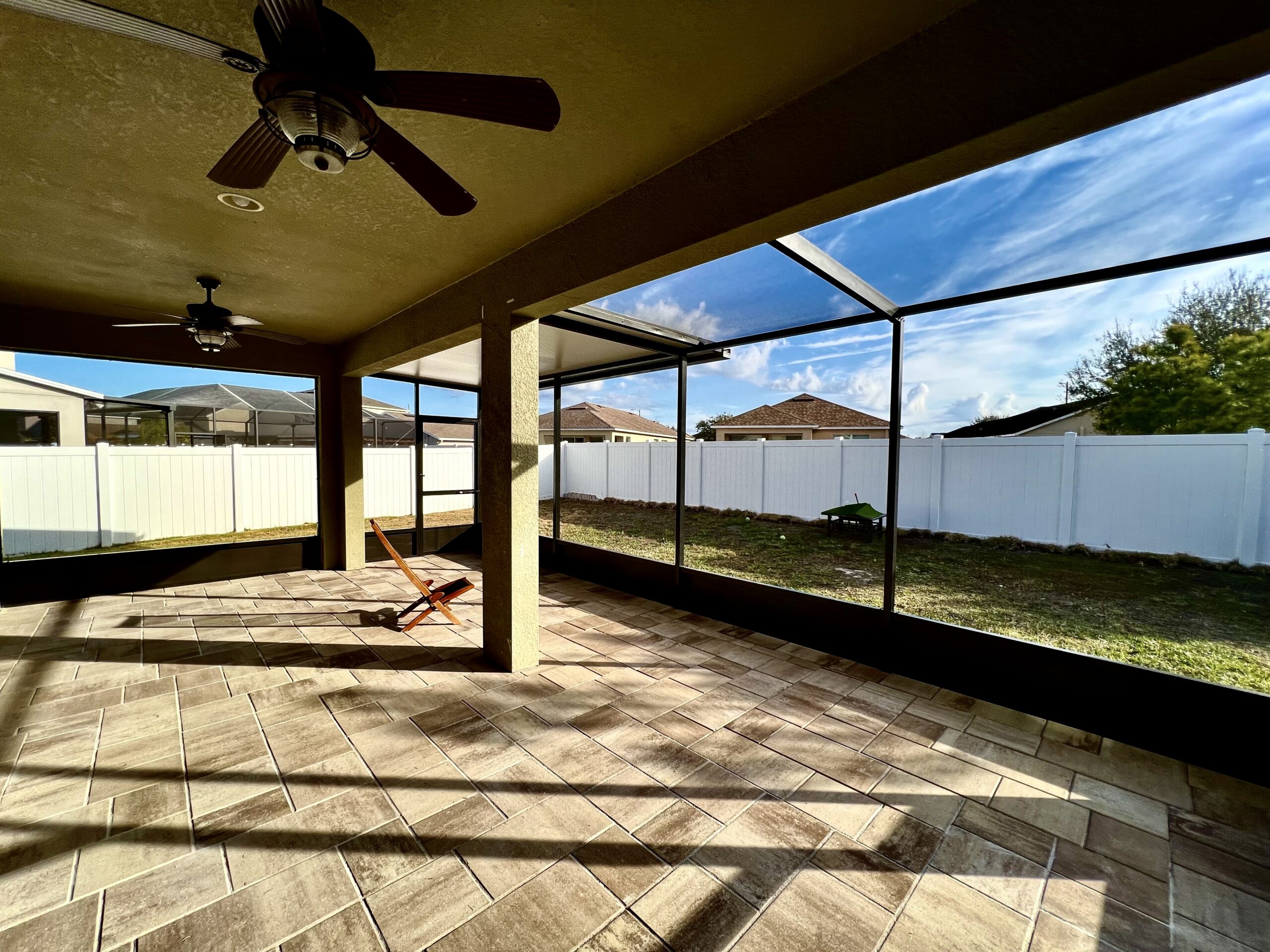 light brown covered patio in Hillsborough County